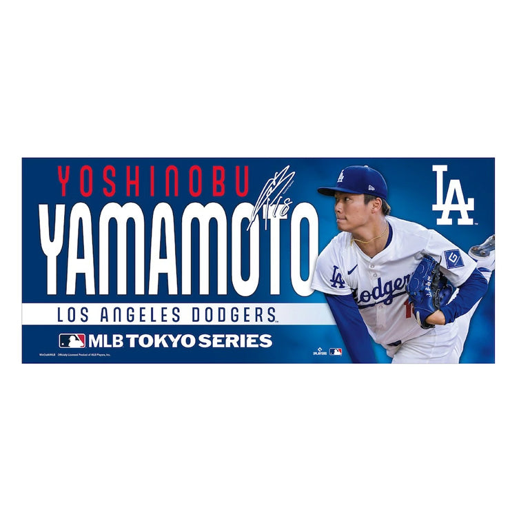 山本由伸 MLB Tokyo Series 2025 フェイスタオル 応援タオル 34×78cm 東京シリーズ 開幕戦 ML1325SS01 スポーツタオル グッズ メジャーリーグ 記念グッズ 記念アイテム WinCraft