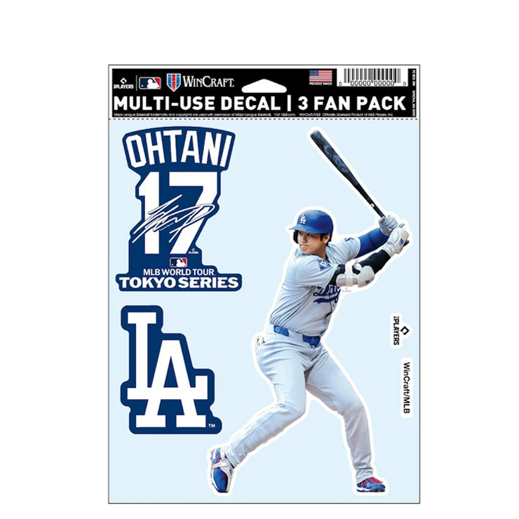 大谷翔平 MLB Tokyo Series 2025 ファンデカール シール 3枚入り 東京シリーズ 開幕戦 ドジャース ML1325SS17 グッズ メジャーリーグ 記念グッズ 記念アイテム WinCraft