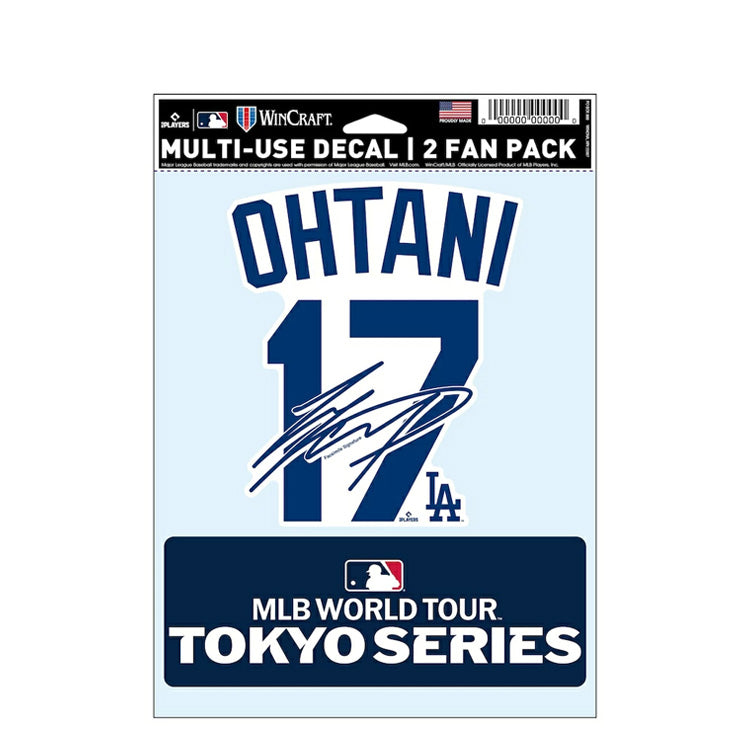 大谷翔平 MLB Tokyo Series 2025 ファンデカール ネーム&ナンバー シール 東京シリーズ 開幕戦 ドジャース ML1325SS23 グッズ メジャーリーグ 記念グッズ 記念アイテム WinCraft