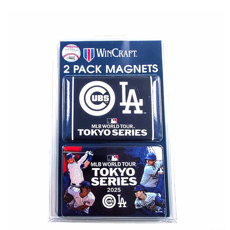 MLB Tokyo Series 2025 東京シリーズ マグネット 2個入り 磁石 カブス vs ドジャース 開幕戦 ML1325SS49 グッズ メジャーリーグ 記念グッズ 記念アイテム WinCraft