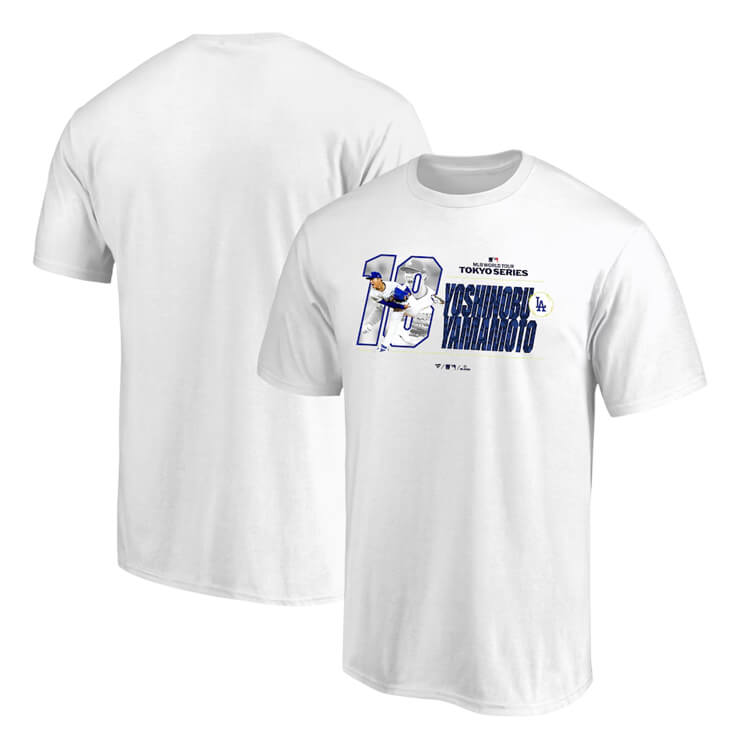山本由伸 MLB Tokyo Series 2025 半袖 Tシャツ 東京シリーズ 開幕戦 ドジャース 大人 メンズ レディース ユニセックス ML25SS0020 グッズ ウエア ウェア 半袖シャツ メジャーリーグ 記念グッズ 記念アイテム ファナティクス Fanatics