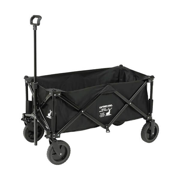 キャプテンスタッグ 折りたたみ式 4輪キャリー CSブラックラベル UL-1031 収束型 大容量 かご 籠 車輪 アウトドア キャンプ 部活動 野球 用具入れ レジャー イベント CAPTAIN STAG