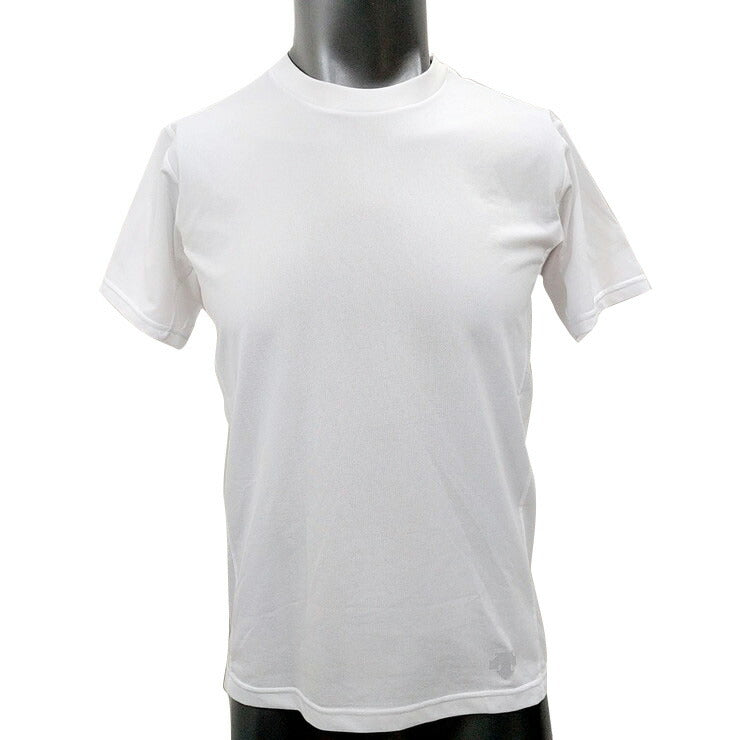 【アウトレット】M,L,Oサイズのみ DESCENTE(デサント) タフティー 半袖 Tシャツ DAT-5504 WHT(ホワイト) TOUGH T  スポーツウェア トレーニングウェア カジュアル メンズ ユニセックス 白 大きいサイズ 吸汗速乾 UVカット 伸縮性