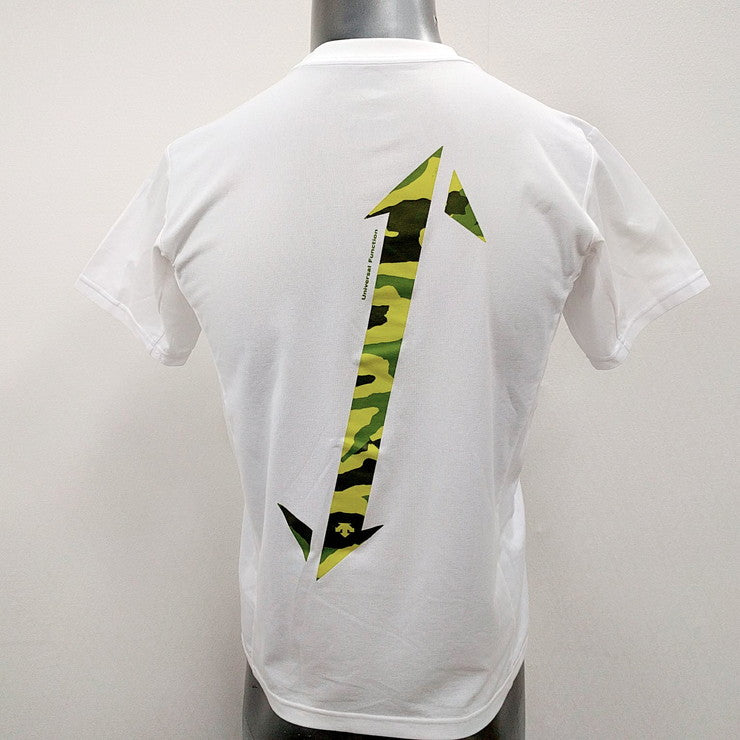 【アウトレット】M,L,Oサイズのみ DESCENTE(デサント) タフティー 半袖 Tシャツ DAT-5504 WHT(ホワイト) TOUGH T スポーツウェア トレーニングウェア カジュアル メンズ ユニセックス 白 大きいサイズ 吸汗速乾 UVカット 伸縮性