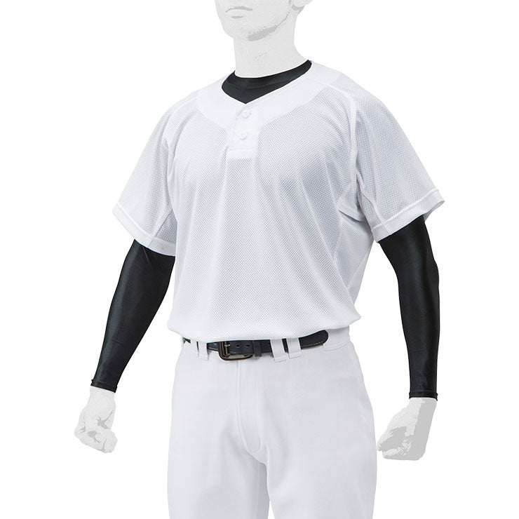 ミズノ 野球 練習用 ユニフォームシャツ ガチメッシュシャツ ハーフボタンタイプ 半袖 大人 一般 草野球 中学生 高校生 12JC8F69 練習着 上 練習用 シャツ 練習シャツ プラクティスシャツ ベースボールシャツ 野球用 白 ホワイト mizuno