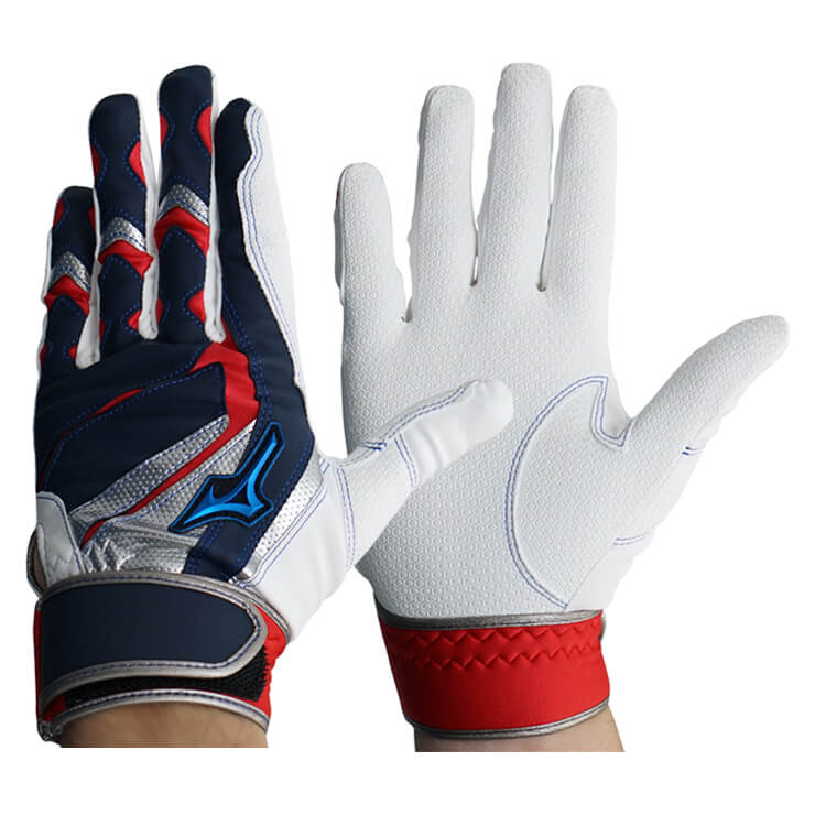 【刺繍1円】ミズノ バッティンググローブ 両手用 ウィルドライブ ブルー 大人 一般向け 1EJEA245 バッティング手袋 バッティンググラブ 打者用手袋 カラー WILLDRIVE BLUE mizuno