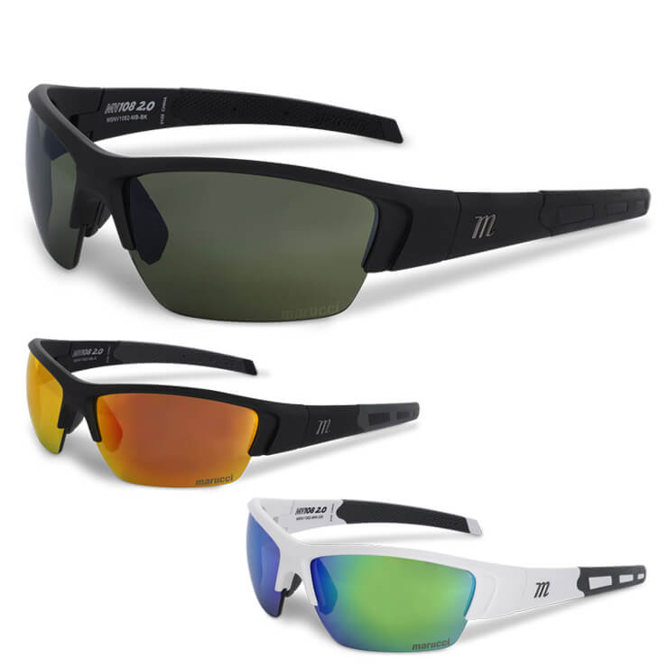 マルーチ marucci 野球 スポーツサングラス MV108 2.0 PERFORMANCE SUNGLASSES 専用ケース付 メンズ  MSVN1082 マルッチ メガネ 眼鏡 UVカット 紫外線 撥水 スポーツ ジョギング アウトドア あす楽