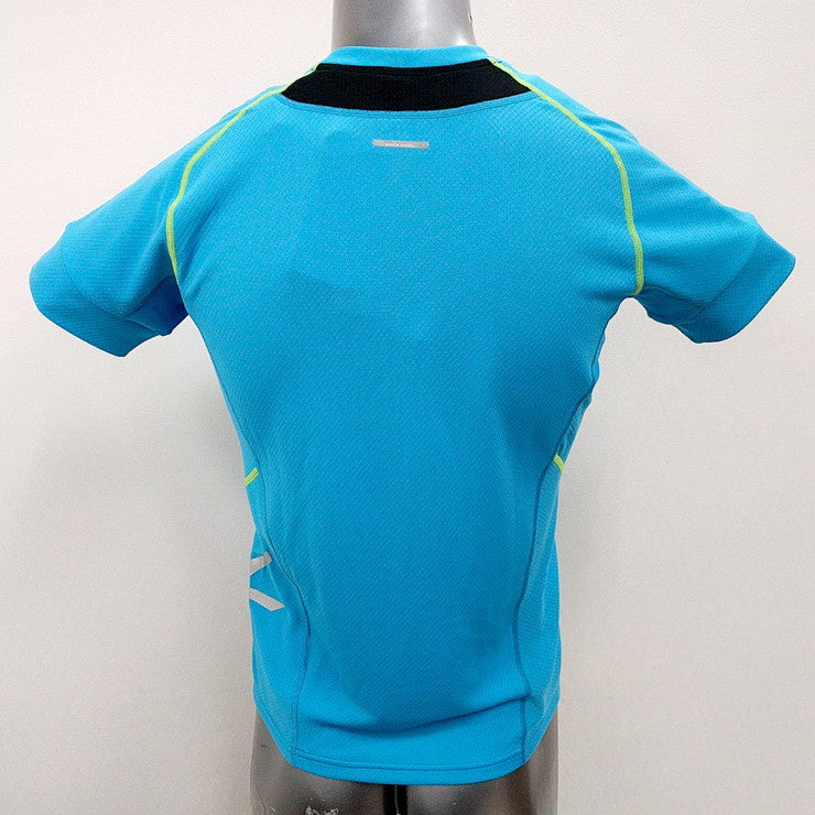 【アウトレット】Mサイズのみ アシックス(ASICS) 半袖 ブレード Tシャツ XA6180 シアン(46) スポーツウェア トレーニングウェア 夏用 青 ランニング ジョギング メンズ ユニセックス スポーツ
