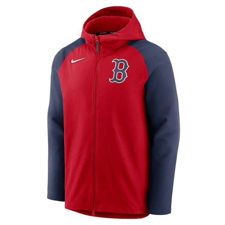 ナイキ ボストン・レッドソックス 長袖 パーカー ジャケット MLB オーセンティックコレクション Boston Red Sox Authentic  Collection Performance Raglan Full-Zip Hoodie メンズ NKJB-046N-BQ-0BK フルジップ ...