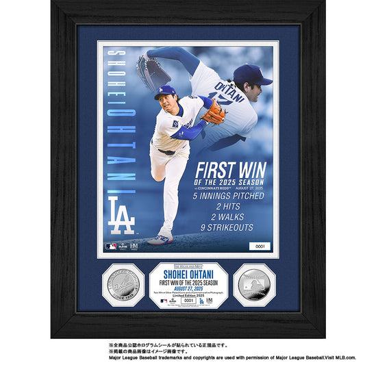 【予約】MLB ドジャース 大谷翔平 2025公式戦 初勝利記念 ダブルコインフォトミント 記念品 記念グッズ 記念アイテム 大谷 グッズ