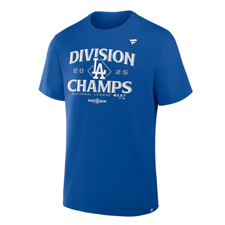 ドジャース 2025 NL西地区優勝記念 Tシャツ 半袖 ロッカールーム 大人 メンズ ユニセックス グッズ ウエア ウェア 半袖シャツ MLB メジャーリーグ 記念グッズ 記念アイテム ファナティクス Fanatics