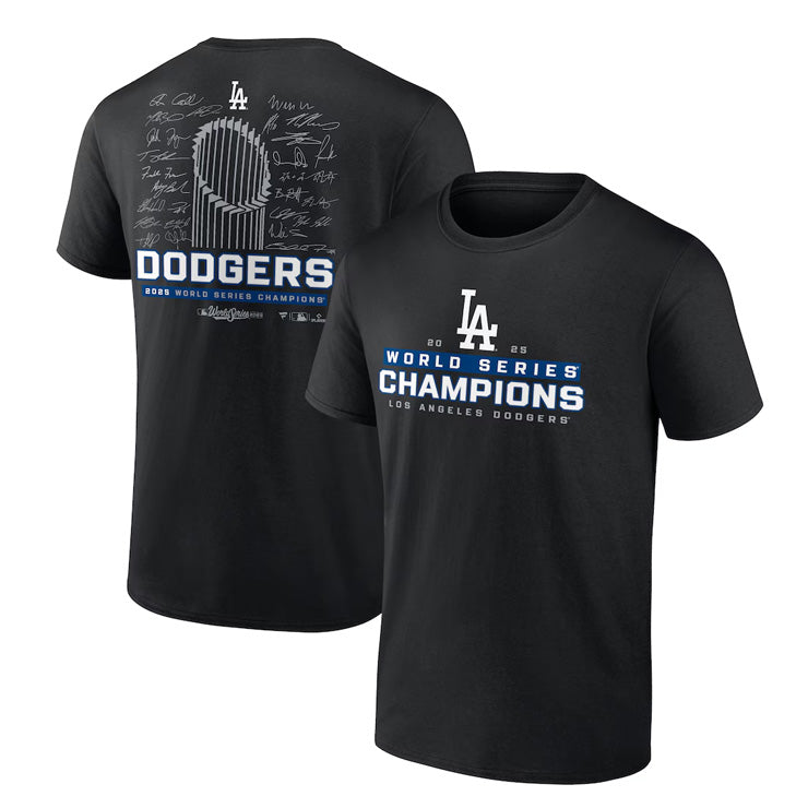 ドジャース 2025 ワールドシリーズ 優勝 グッズ シグネチャーロスター Tシャツ 半袖 大人 メンズ ユニセックス ウエア ウェア 記念グッズ 記念アイテム ファナティクス Fanatics