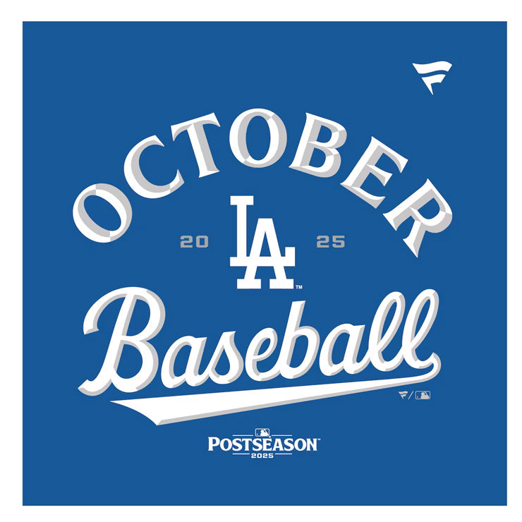 選手着用デザイン ドジャース 2025 ポストシーズン 進出記念 Tシャツ 半袖 ロッカールーム October Baseball 大人 メンズ ユニセックス グッズ ウエア ウェア 半袖シャツ MLB メジャーリーグ 記念グッズ 記念アイテム ファナティクス Fanatics