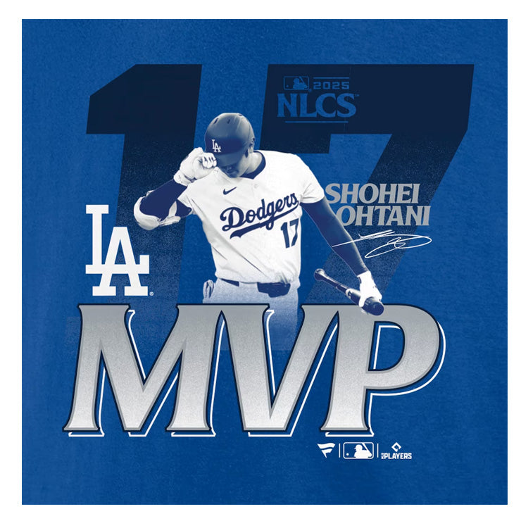 ドジャース 大谷翔平 2025 NLCS MVP Tシャツ 半袖 ナショナルリーグ 優勝決定シリーズ チャンピオンシップシリーズ 大人 メンズ ユニセックス グッズ ウエア ウェア 半袖シャツ MLB メジャーリーグ 記念グッズ 記念アイテム ファナティクス Fanatics