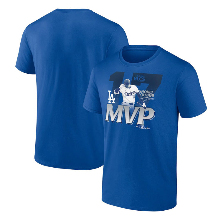 ドジャース 大谷翔平 2025 NLCS MVP Tシャツ 半袖 ナショナルリーグ 優勝決定シリーズ チャンピオンシップシリーズ 大人 メンズ ユニセックス グッズ ウエア ウェア 半袖シャツ MLB メジャーリーグ 記念グッズ 記念アイテム ファナティクス Fanatics
