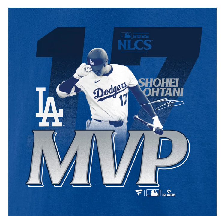 ジュニア用 ドジャース 大谷翔平 2025 NLCS MVP Tシャツ 半袖 子供服 ナショナルリーグ 優勝決定シリーズ チャンピオンシップシリーズ こども 子ども 子供 キッズ 小学生 グッズ ウエア ウェア 半袖シャツ MLB メジャーリーグ ファナティクス Fanatics
