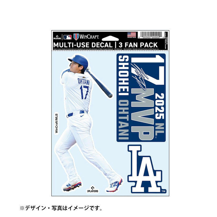 ドジャース 大谷翔平 2025 ナショナルリーグ MVP 受賞記念 グッズ ファンデカール シール セット 記念アイテム Wincraft ウィンクラフト