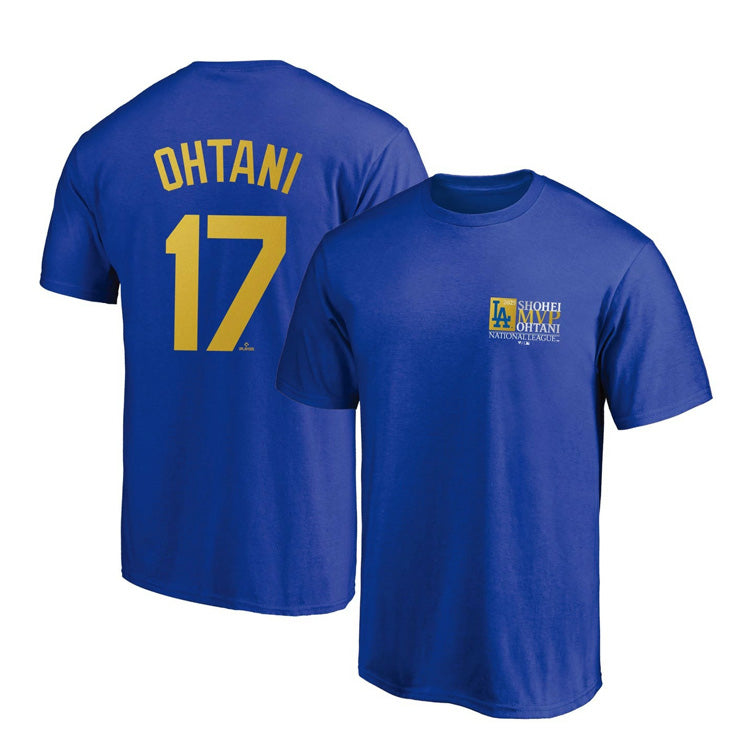 ドジャース 大谷翔平 2025 ナショナルリーグ MVP 受賞記念 グッズ ネーム＆ナンバー Tシャツ 半袖 大人 メンズ ユニセックス ウエア ウェア 記念グッズ 記念アイテム ファナティクス Fanatics