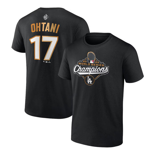 【予約販売】ドジャース 大谷翔平 2025 ワールドシリーズ優勝 Tシャツ ネーム＆ナンバー 半袖 大人 メンズ ユニセックス 大谷 グッズ ウエア ウェア 記念グッズ 記念アイテム ファナティクス Fanatics