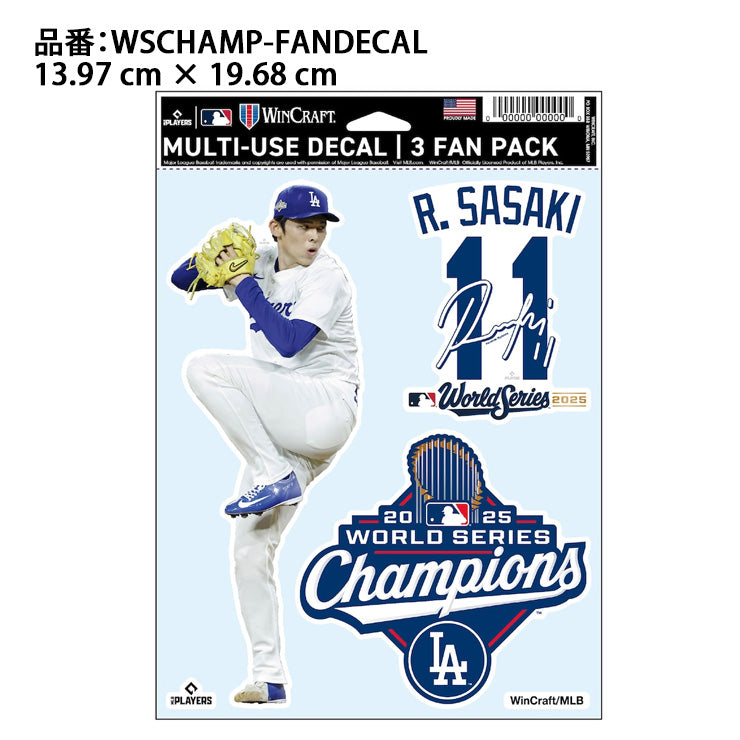 予約販売】ドジャース 佐々木朗希 2025 ワールドシリーズ 優勝 ファン