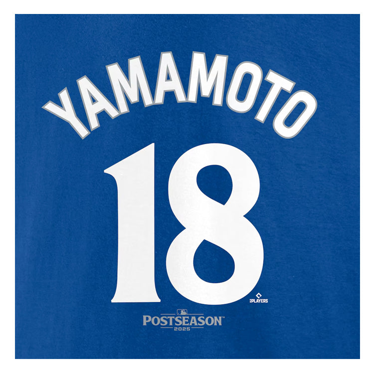 ドジャース 山本由伸 2025 ワールドシリーズ 出場記念 ネーム＆ナンバー Tシャツ 半袖 大人 メンズ ユニセックス 山本 グッズ ウエア ウェア 半袖シャツ MLB メジャーリーグ 記念グッズ 記念アイテム ファナティクス Fanatics
