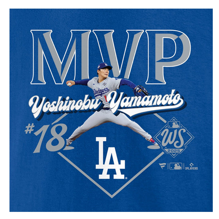 ドジャース 山本由伸 2025 ワールドシリーズ MVP Tシャツ 半袖 大人 メンズ ユニセックス 山本 グッズ ウエア ウェア 記念グッズ 記念アイテム ファナティクス Fanatics
