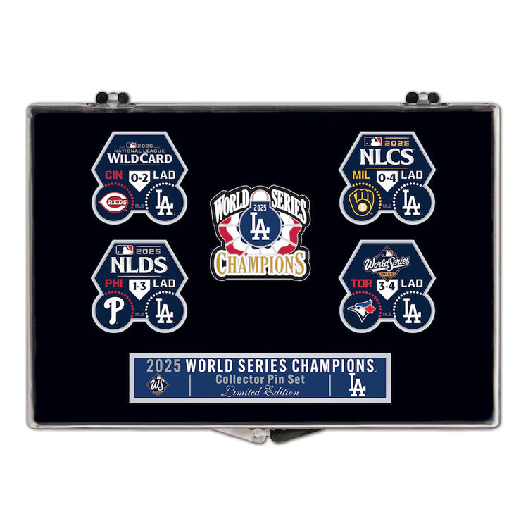 【予約販売】ドジャース 2025 ワールドシリーズ 優勝 ピンズ 5種類セット コレクター グッズ 記念グッズ 記念アイテム Wincraft ウィンクラフト