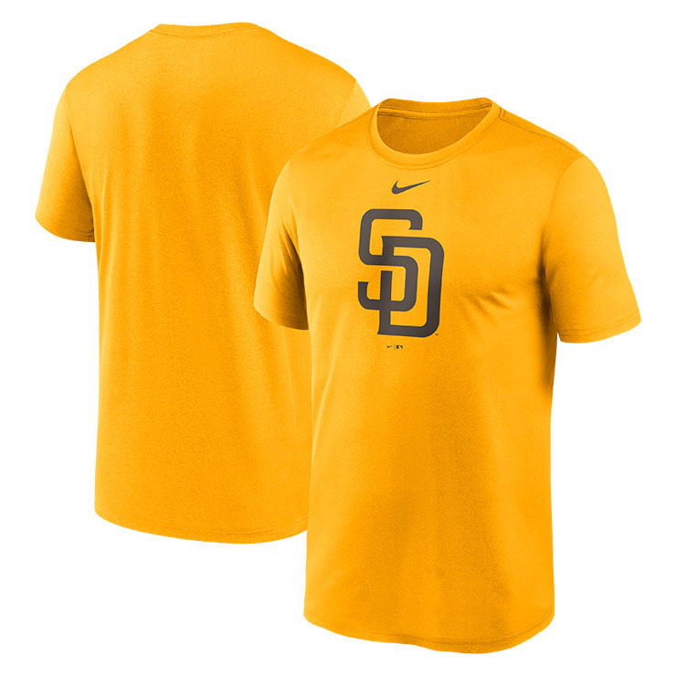 ナイキ サンディエゴ・パドレス 半袖 Tシャツ San Diego Padres Nike Gold New Legend Logo T-Shirt  メンズ NKGK-79Q-PYP-M30 スポーツウェア トレーニングウェア ランニング ジョギング ジム MLB メジャーリーグ 公式アイテム 