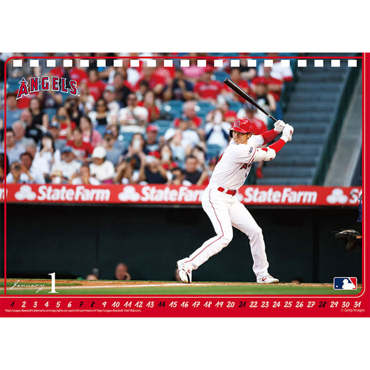 2024 大谷カレンダーセット 2024年 大谷翔平 卓上カレンダー 2024年1月 