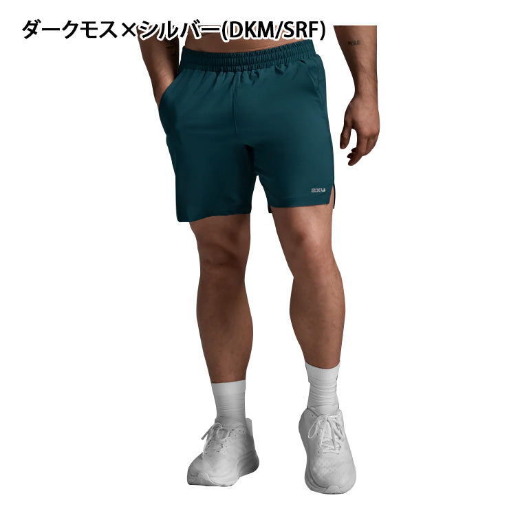 ツータイムズユー 2XU ハーフパンツ ショートパンツ エアロ 7インチ ショート メンズ ユニセックス MR6904B 半ズボン スポーツウェア トレーニングウェア ランニング ジョギング 大人 一般 ジム