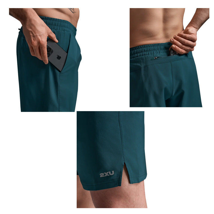ツータイムズユー 2XU ハーフパンツ ショートパンツ エアロ 7インチ ショート メンズ ユニセックス MR6904B 半ズボン スポーツウェア トレーニングウェア ランニング ジョギング 大人 一般 ジム