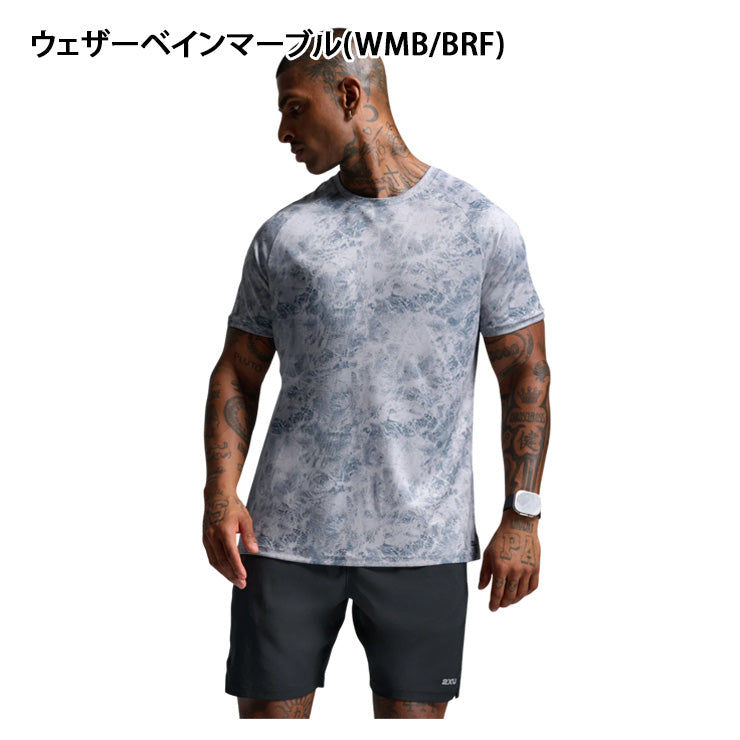 【2025モデル】2XU ツータイムズユー ウェア エアロ Tシャツ 半袖 メンズ ユニセックス MR7441A 大人 一般 トップス スポーツウェア トレーニングウェア ジム ランニング ジョギング