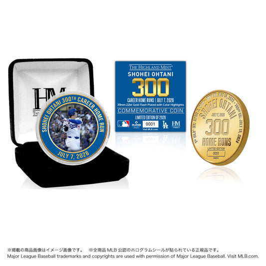 【予約】ドジャース 大谷翔平 MLB通算300本塁打達成記念 ゴールドコイン 記念品 記念グッズ 記念アイテム 大谷 グッズ ハイランドミント