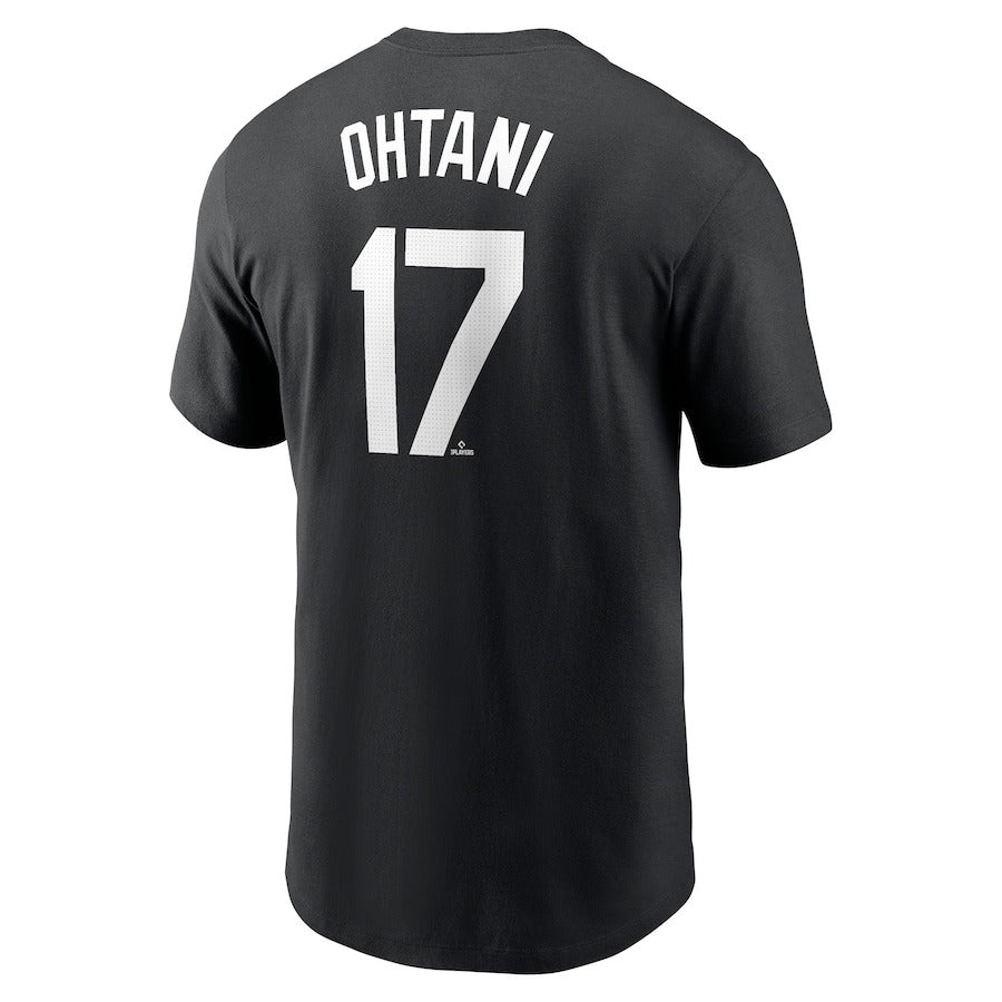 ナイキ 大谷翔平 ドジャース 半袖 Tシャツ 並行輸入品 Los Angeles Dodgers Shohei Ohtani Nike Black  2024 Fuse Name & Number T-Shirt メンズ 大谷選手 大谷 グッズ ファングッズ 直輸入 アメリカ輸入 