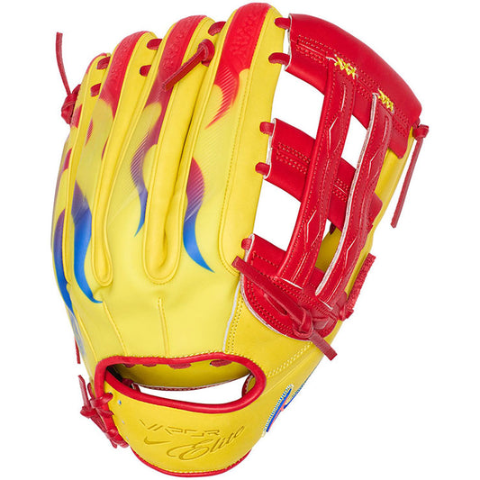 【2026モデル】ナイキ 軟式 グローブ グラブ 外野手用 アクーニャJrモデル ヴェイパーエリート アクーニャ 右投げ用 イエロー×レッド 硬式使用可能 BA2000-719 軟式野球 大人 一般 草野球 軟式グローブ 軟式グラブ nike