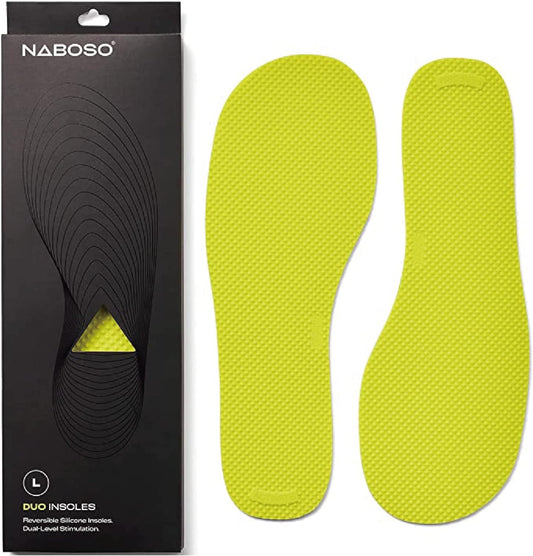 NABOSO デュオ インソール 厚さ4mm 薄型インソール 重ね使い可能 リバーシブル 両面タイプ スポーツ向け 日常生活向け 健康サポート 中敷き 足裏への刺激 S181128DUO メンズ ユニセックス