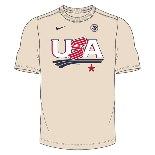 ナイキ 2026 WBC Tシャツ アメリカ代表 半袖 大人 メンズ ユニセックス N199-15A-WBU-LUE 米国代表 2026 World Baseball Classic グッズ ウエア ウェア 記念グッズ 記念アイテム nike