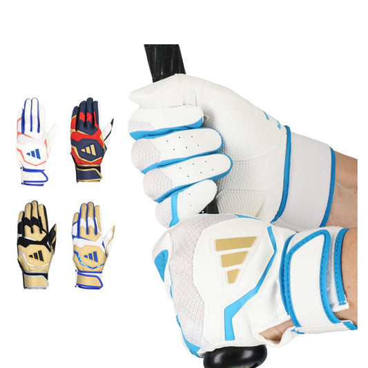 【刺繍1円】2025モデル アディダス バッティンググローブ 大人用 ジュニア用 BASIC 両手用 一般 少年野球 LBG404 カラー バッティング手袋 バッティンググラブ 打者用手袋 大人 一般 子供 こども キッズ 草野球 練習 試合 ソフトボール adidas