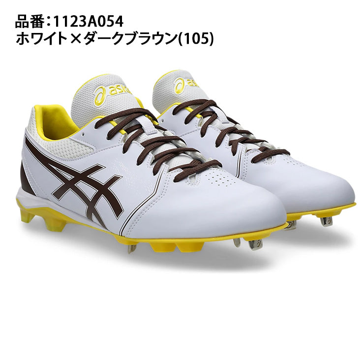 【2025モデル】アシックス 野球 金具スパイク ネオコネクト 限定カラー 25.0～29.0 大人 一般 1123A054 105 カラースパイク 紐 ひも ローカット レギュラーカット 金属スパイク 草野球 軽量 試合 靴 neoconnect asics