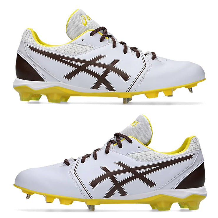 【2025モデル】アシックス 野球 金具スパイク ネオコネクト 限定カラー 25.0～29.0 大人 一般 1123A054 105 カラースパイク 紐 ひも ローカット レギュラーカット 金属スパイク 草野球 軽量 試合 靴 neoconnect asics
