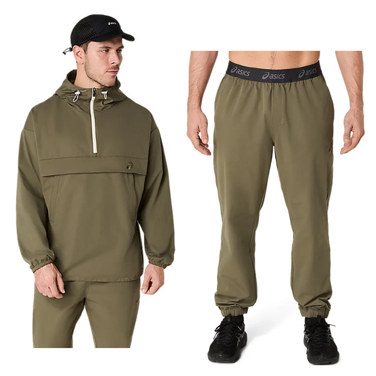 アシックス プルオーバージャケット ロングパンツ 上下セット ダブルウィーブ リラックス メンズ ユニセックス 2031E893 2031E907 ジャージ パーカー フーディー 上下 長袖 長ズボン スポーツウェア トレーニング ランニング ジョギング 大きいサイズ asics