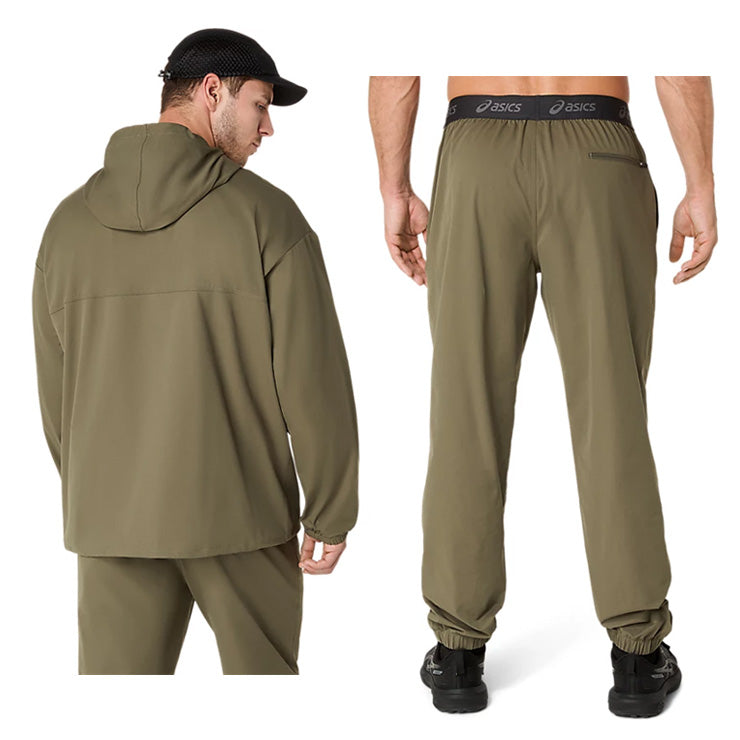 アシックス プルオーバージャケット ロングパンツ 上下セット ダブルウィーブ リラックス メンズ ユニセックス 2031E893 2031E907 ジャージ パーカー フーディー 上下 長袖 長ズボン スポーツウェア トレーニング ランニング ジョギング 大きいサイズ asics