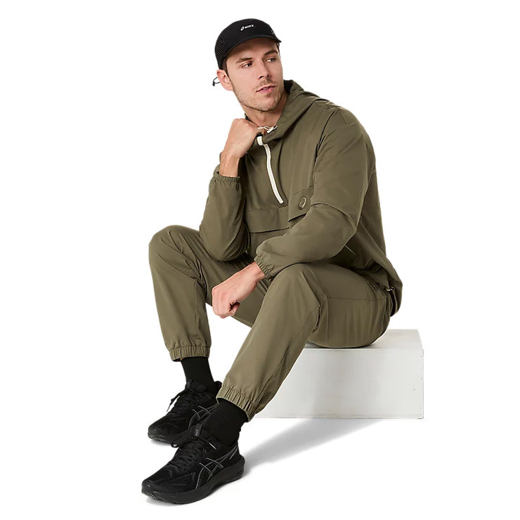 アシックス プルオーバージャケット ロングパンツ 上下セット ダブルウィーブ リラックス メンズ ユニセックス 2031E893 2031E907 ジャージ パーカー フーディー 上下 長袖 長ズボン スポーツウェア トレーニング ランニング ジョギング 大きいサイズ asics