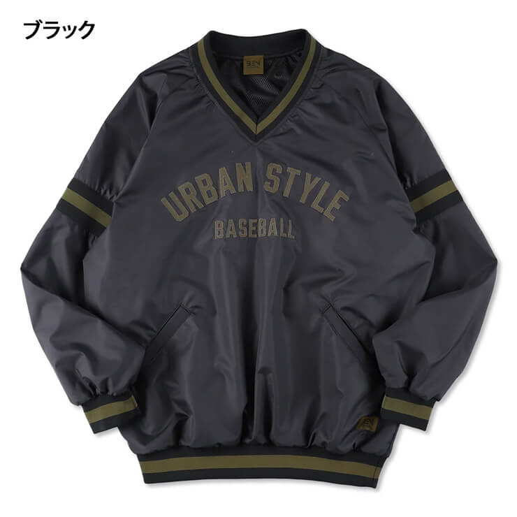 ベンゼネラル BEN GENERAL 野球 Vネックジャケット URBAN STYLE 長袖 Vジャン メンズ ユニセックス 冬物 BG3AT710 上 野球ウェア スポーツウェア トレーニングウェア ウィンドブレーカー グランドコート 冬用 かっこいい おしゃれ 大きいサイズ あす楽