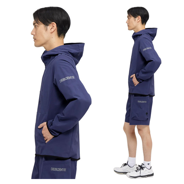【石川祐希選手着用】デサント バレーボール ウォームアップジャケット フーディー パーカー メンズ ユニセックス 秋物 冬物 DV5FJK01U 2025モデル 秋冬 スポーツウェア トレーニングウェア ランニング ジャージ 上 大きいサイズあり descente