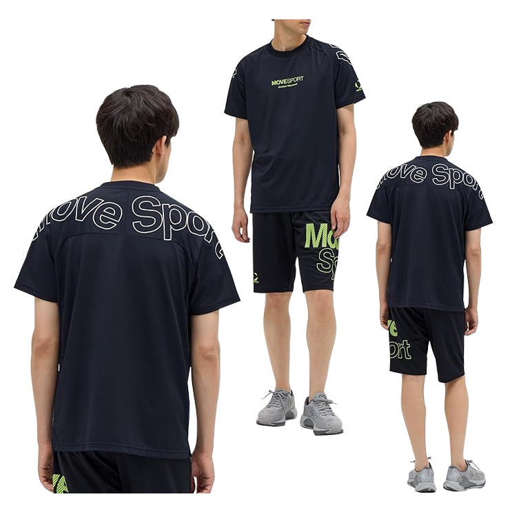 【2025モデル】デサント ムーブスポーツ 半袖 Tシャツ ミニリップ メンズ ST5FHT03M 夏用 スポーツウェア トレーニングウェア ジム ランニング ジョギング ウェア カジュアル 大きいサイズあり descente move sports