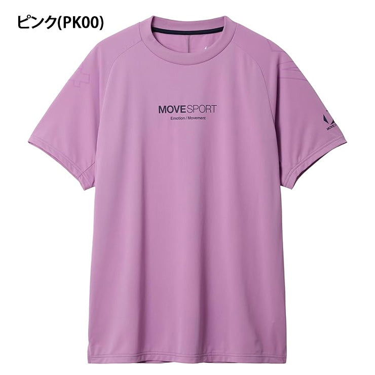 【2025モデル】デサント ムーブスポーツ 半袖 Tシャツ ミニリップ メンズ ST5FHT03M 夏用 スポーツウェア トレーニングウェア ジム ランニング ジョギング ウェア カジュアル 大きいサイズあり descente move sports