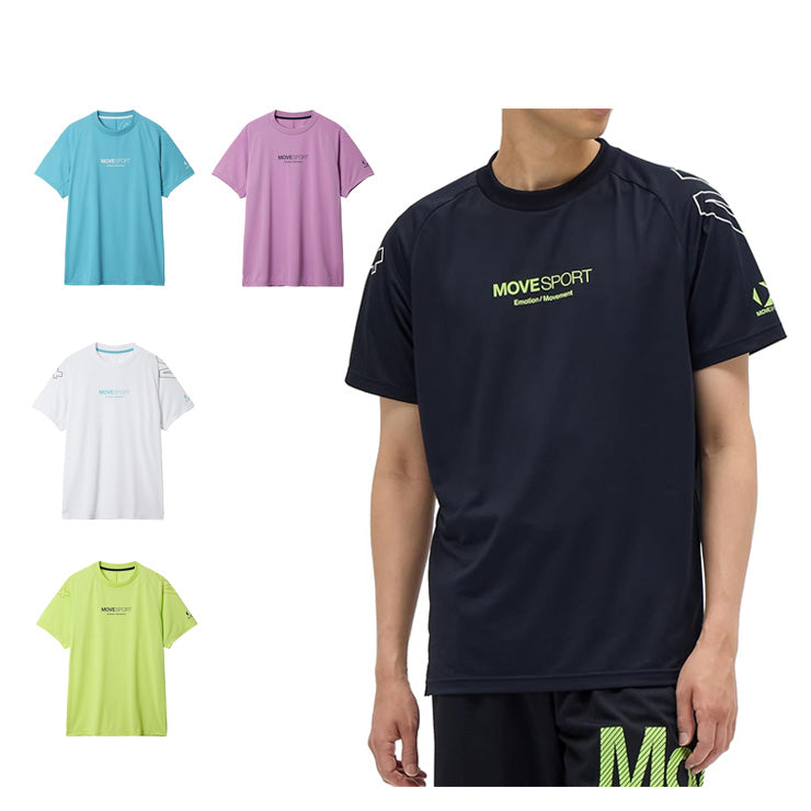 【2025モデル】デサント ムーブスポーツ 半袖 Tシャツ ミニリップ メンズ ST5FHT03M 夏用 スポーツウェア トレーニングウェア ジム ランニング ジョギング ウェア カジュアル 大きいサイズあり descente move sports