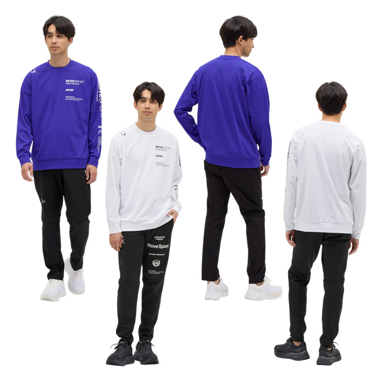 【2025モデル】デサント ムーブスポーツ 長袖 Tシャツ S.F.TECH 2FACE スリーブロゴ メンズ ST5FLT01M スポーツウェア トレーニングウェア ジム ランニング ジョギング ウェア カジュアル 大きいサイズあり descente move sports