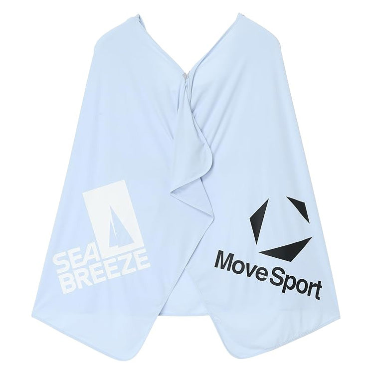 【2026モデル】デサント ムーブスポーツ 冷感遮熱ポンチョ SEA BREEZEコラボ フード付き 着る日傘 ST6FSZS1U かぶる コート 夏 猛暑 冷たい 冷やす 気持ちいい 熱中症対策 暑さ対策 屋外作業 野球 ゴルフ スポーツ アウトドア 観戦 クールダウン descente movesport